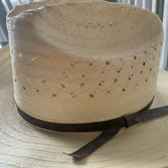 Vintage Canyon Trails woven straw western cowboy hat size 7 - Picture 3 of 6